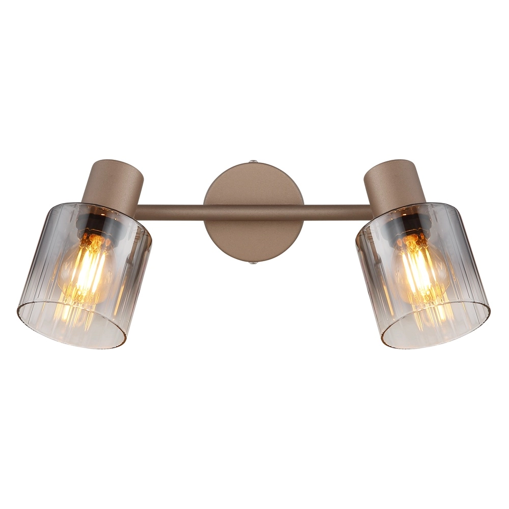 Ceiling lamp Walton 2-light coffee brown Globo 9007371592173