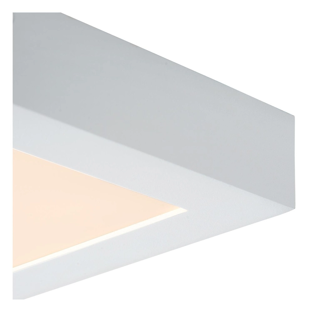 Ceiling light Brice-Led 16.8cm square IP44 white Lucide 5411212281333