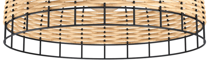 Rattan ceiling lamp Anwick Eglo 9002759433987