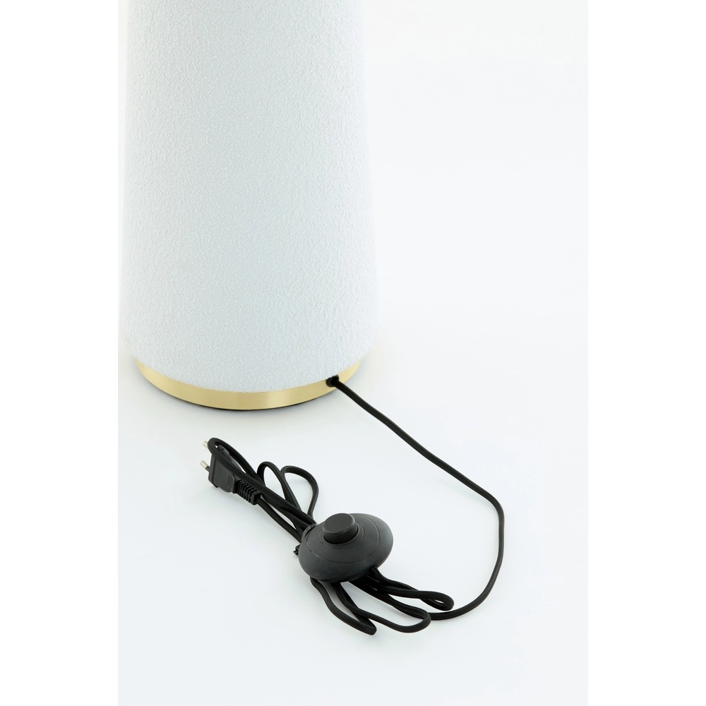Floor lamp Devia Ø 50cm - bouclé - beige Light & Living 8717807759513