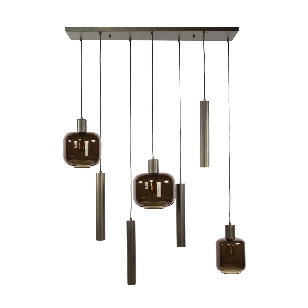 Pendant lamp Bronza Sienna brown - dark glass Lyora 8716803513433