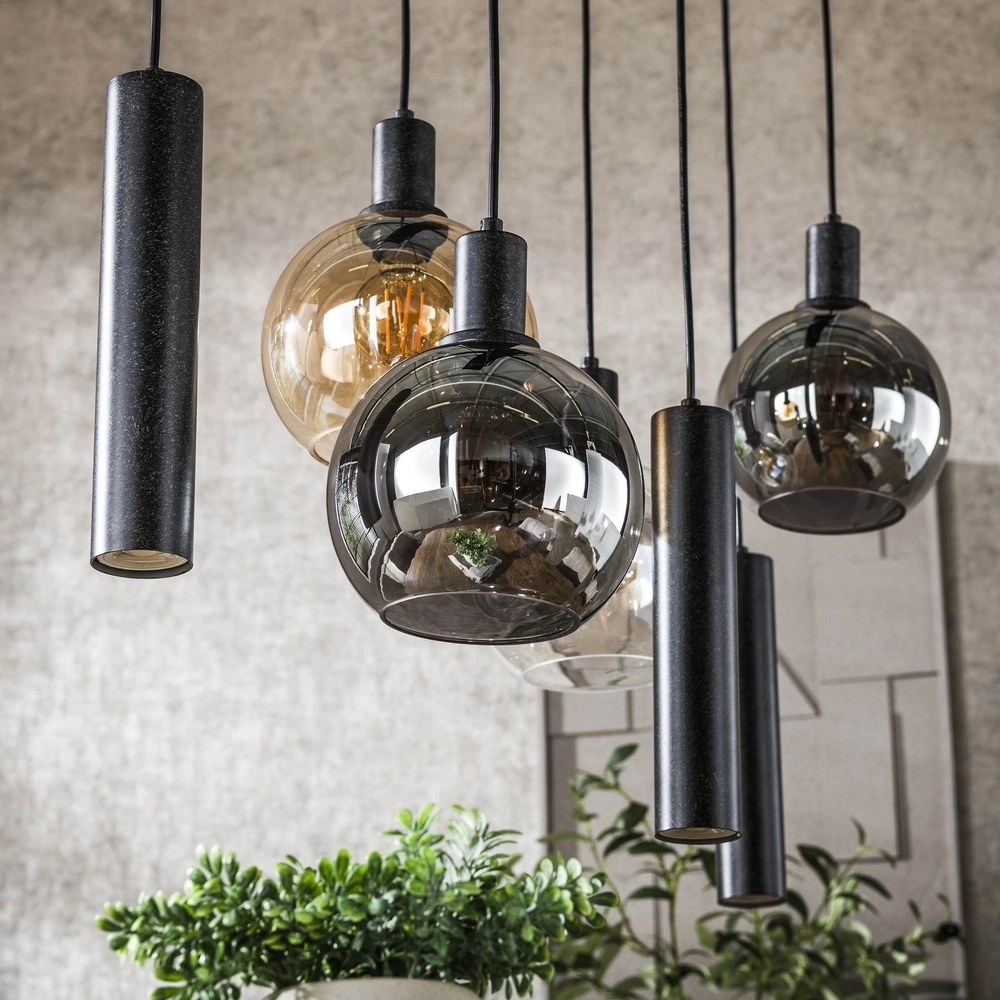 Dining table pendant lamp Sfera with glass balls and pendants Lyora 8716803512382