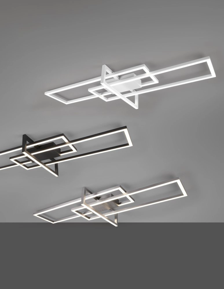 LED flush ceiling light Salinas 100cm white Trio 4017807487879