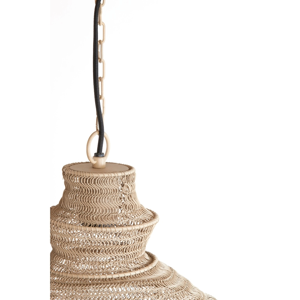Metal net pendant lamp Nakisha Ø 31cm - sand Light & Living 8717807694999