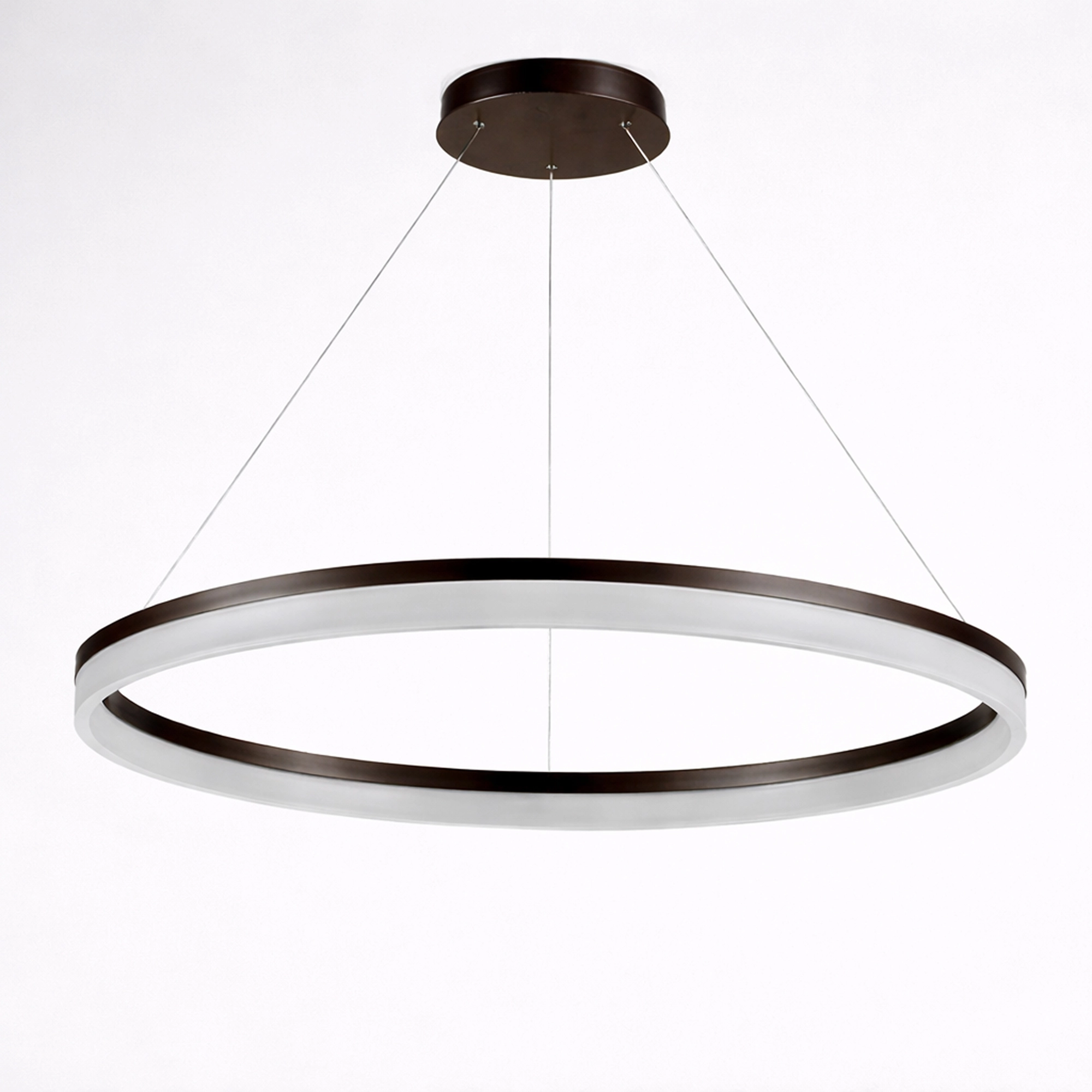 Sleek pendant lamp Ara Ø 100cm bronze Lyora 5053423316031