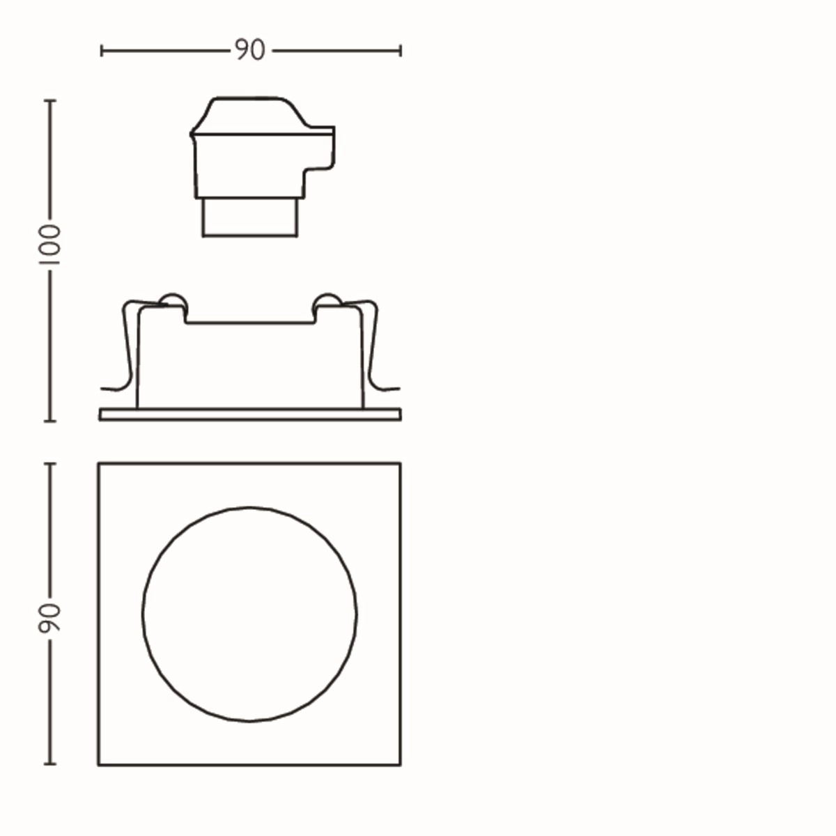 Downlight Donegal (3x) GU10 matt chrome Philips 8718696161012