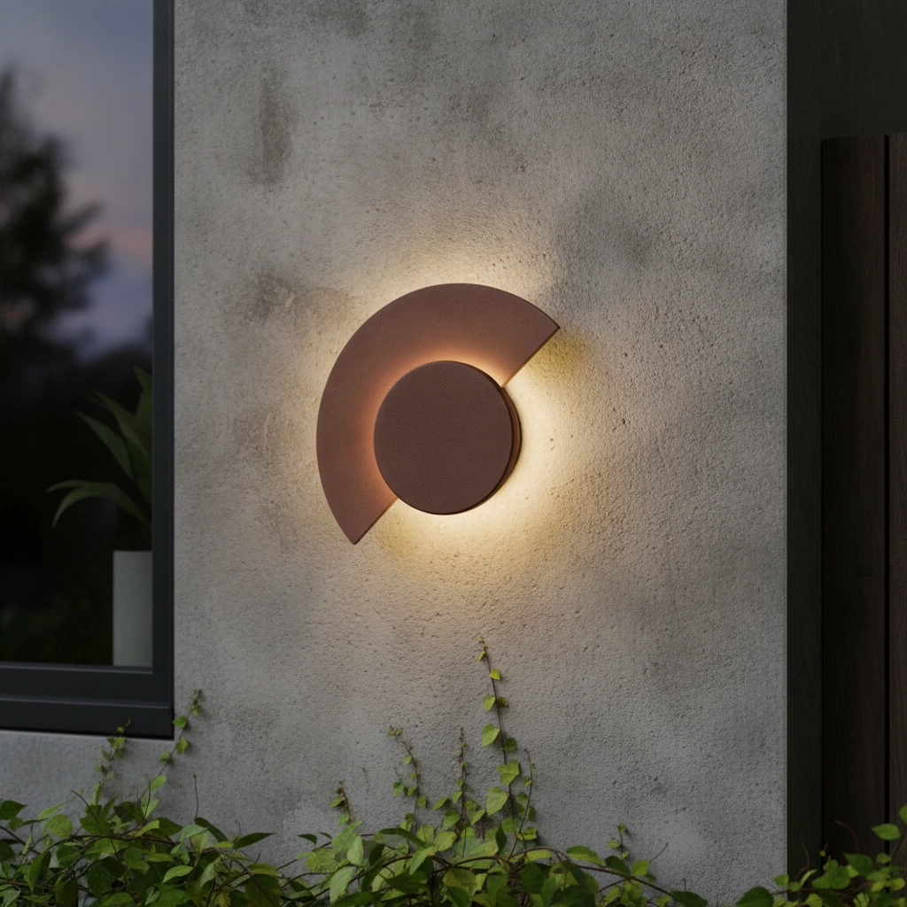 Modern wall lamp Gloo rust brown - 2700K