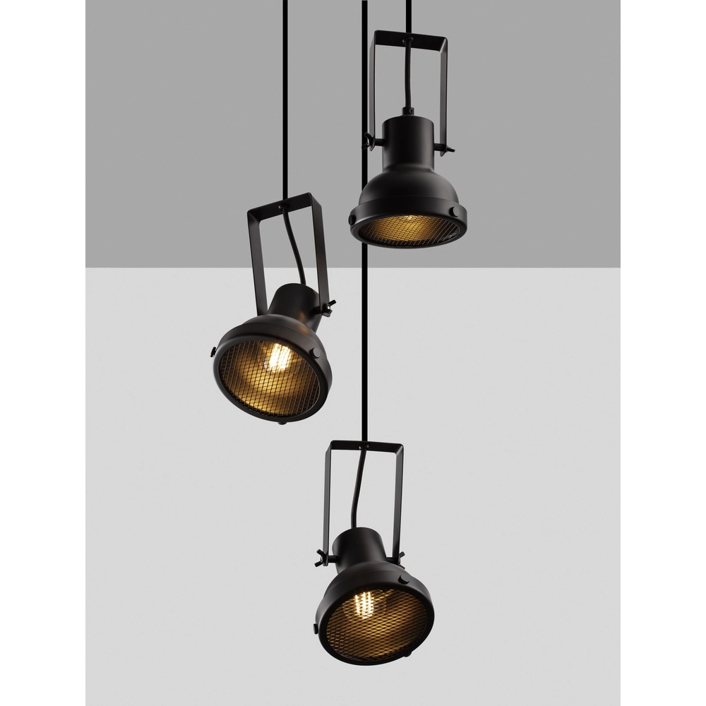 Pendant lamp Ruvi 3-light black Lyora 5212017446336