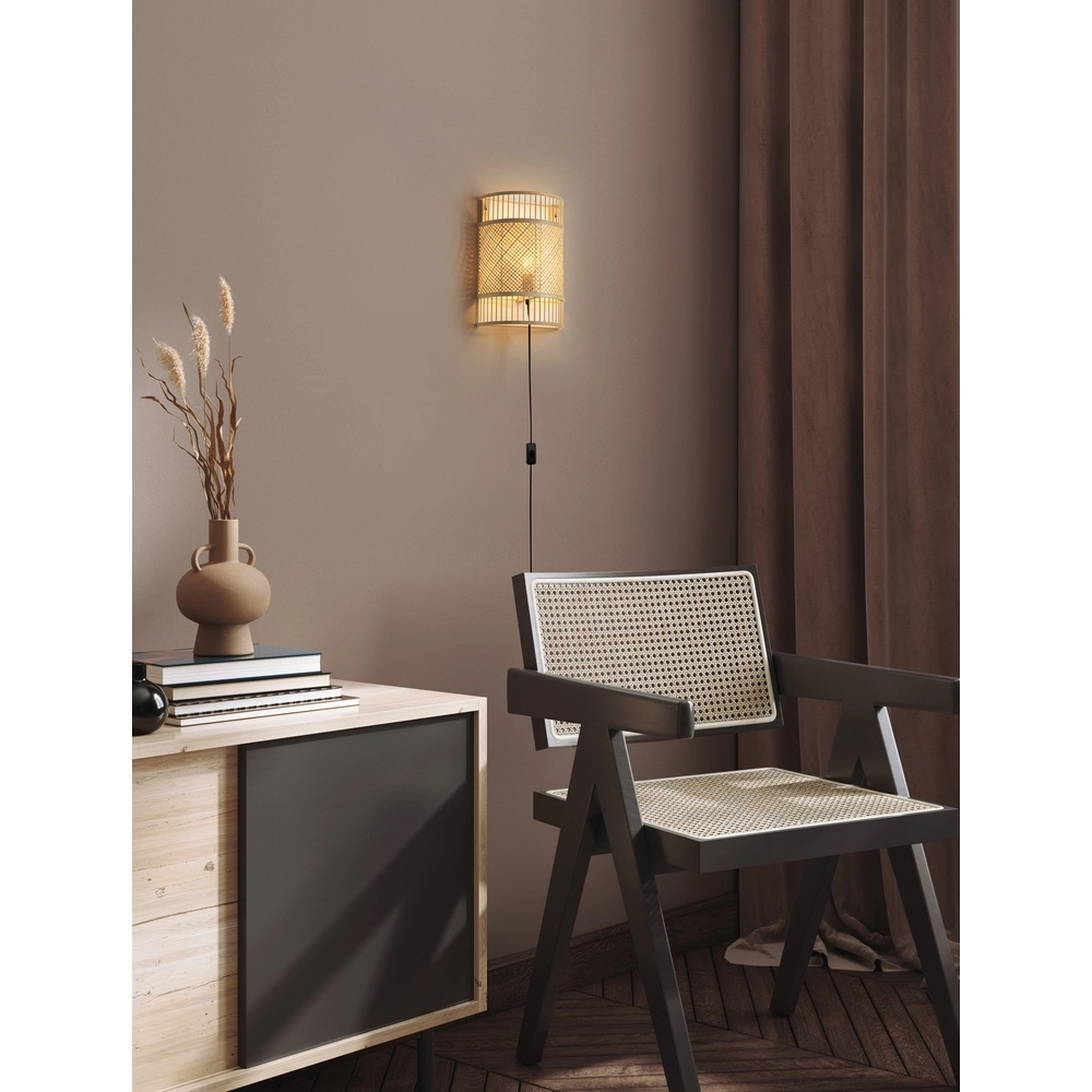 Bamboo wall lamp Pale with cable Lyora 5212017465580