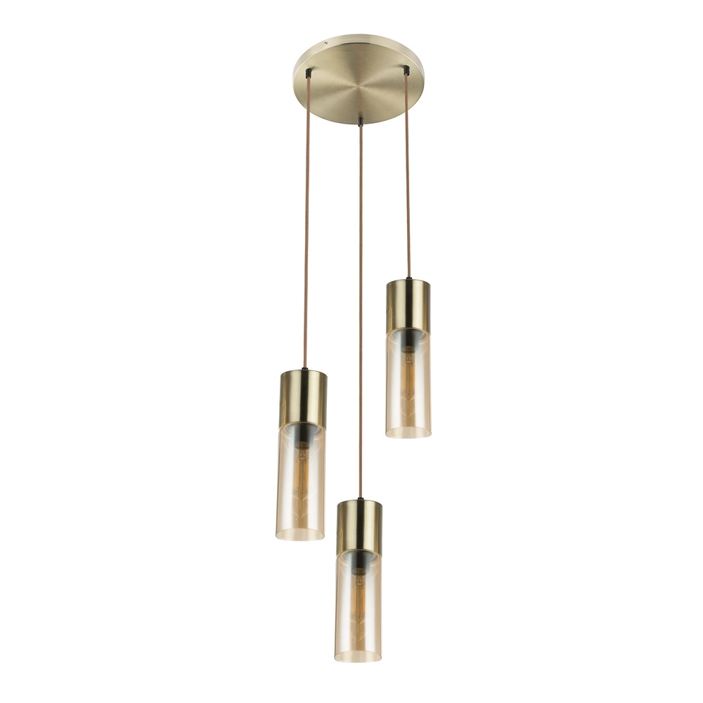 3-light pendant lamp Annika Gold design Globo 9007371409686