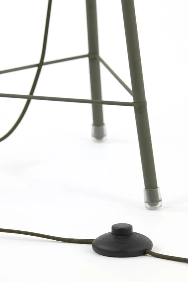 Bohemian floor lamp Plumeria green Ø 42cm Light & Living 8717807651312