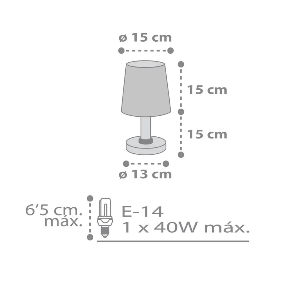 Children's room table lamp Star Light soft gray Dalber 8420406001395