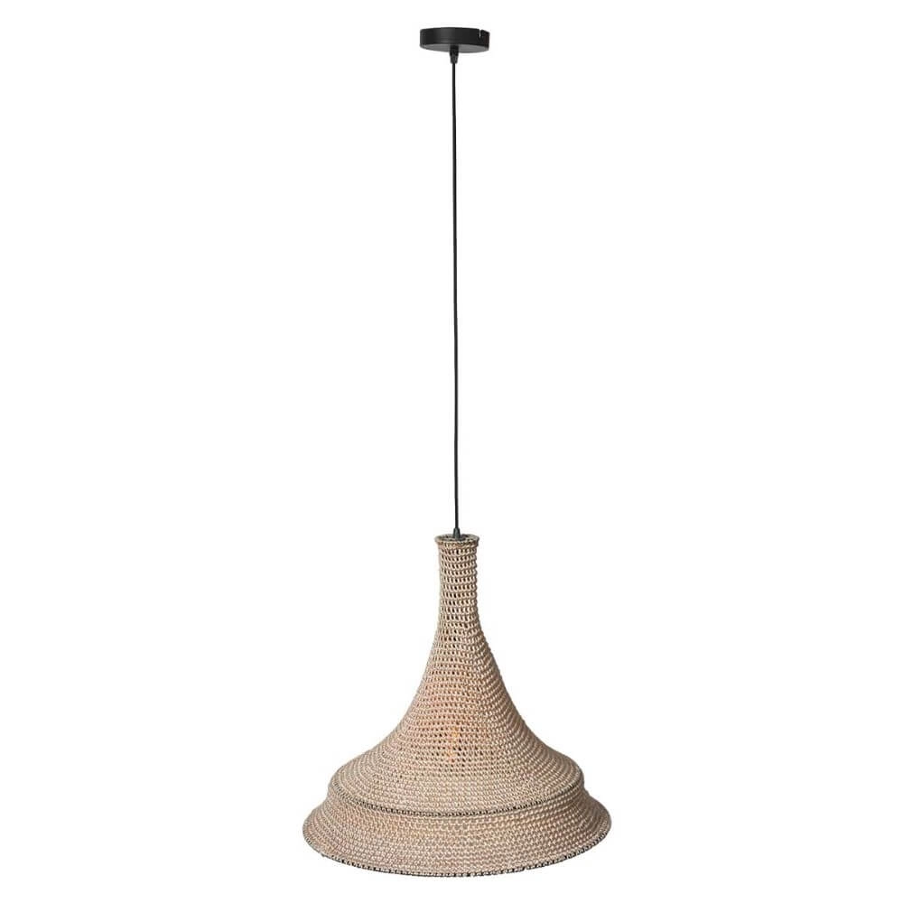 Ø 60cm pendant lamp Marrakesch of brown rope Steinhauer 8712746161496
