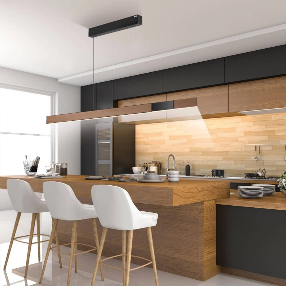Design hanging lamp Pure Moto-Rise wood Paul Neuhaus 4012248374443