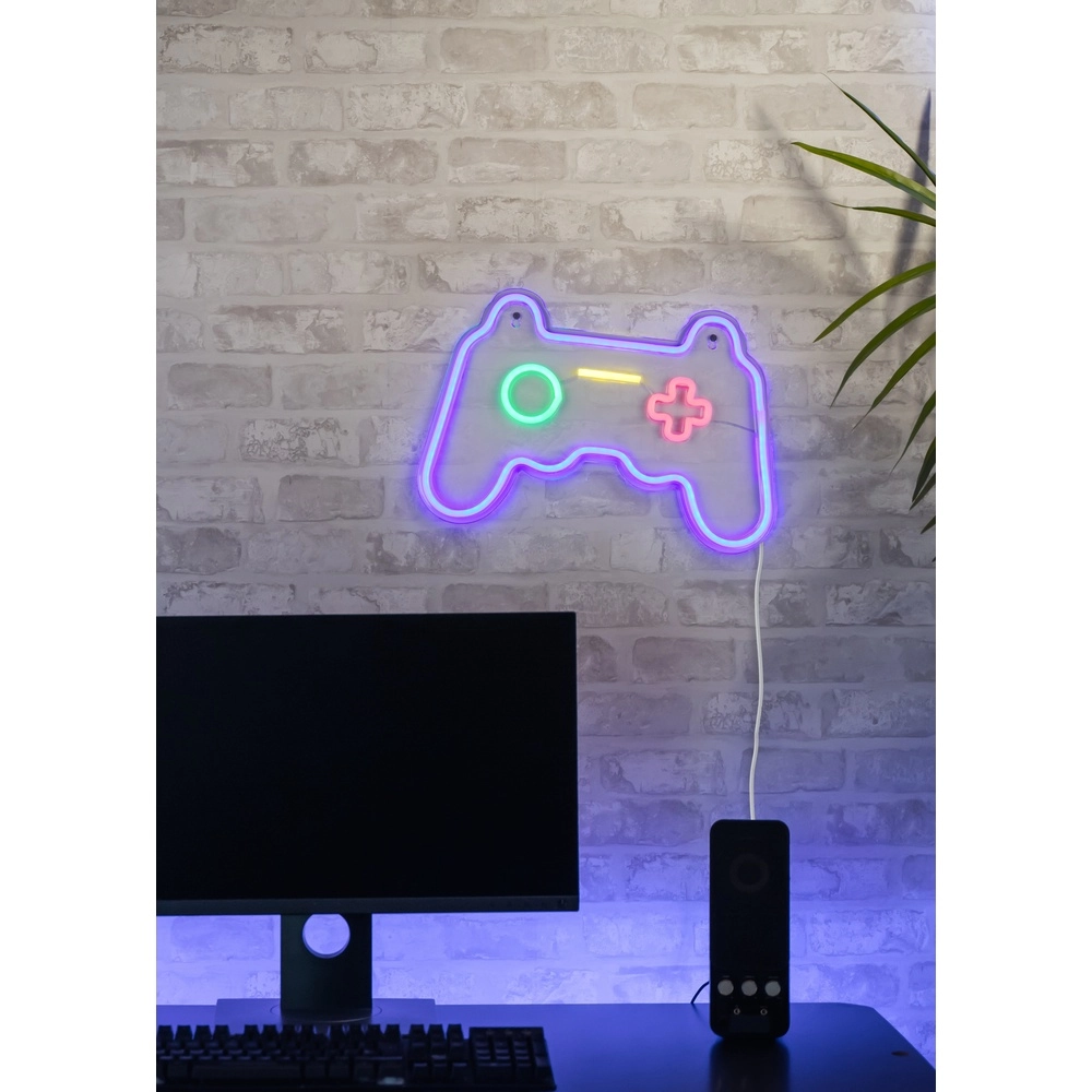 Neon wall lamp Gamer purple Trio 4017807657494