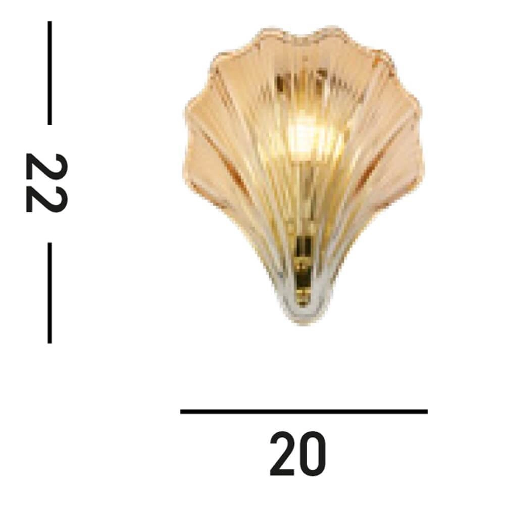 Wall lamp Shell with amber glass Searchlight 5053423271118