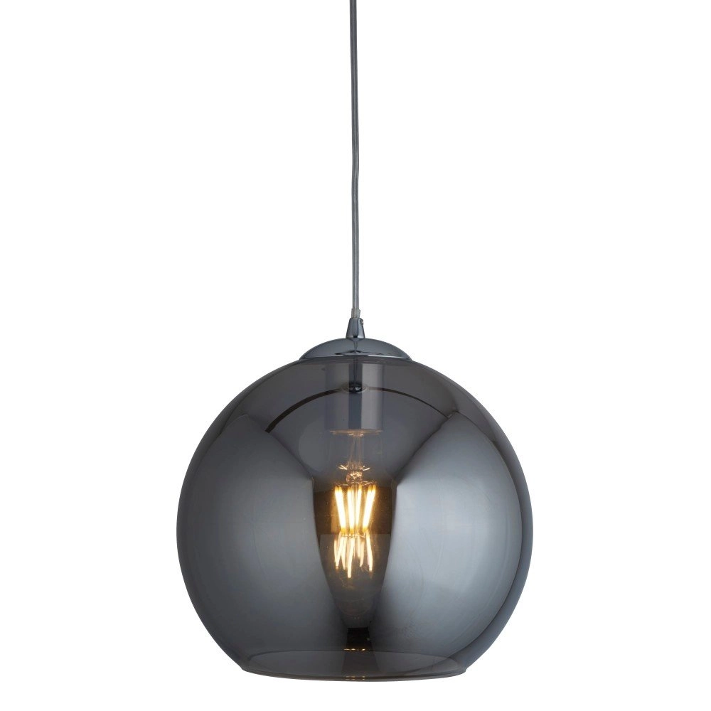 Pendant lamp Balls Ø 35cm chrome with smoke glass
