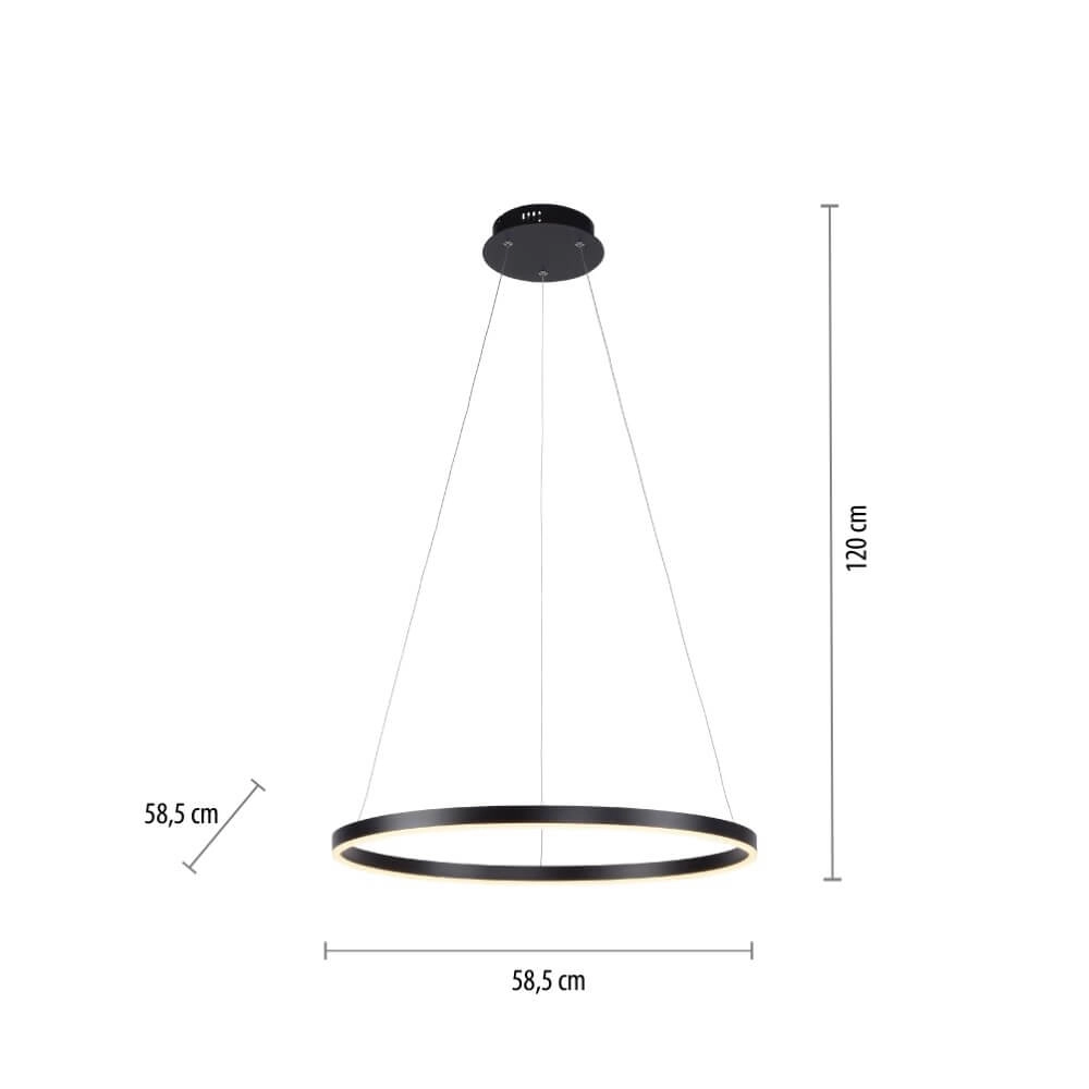Led pendant light Ritus Ø 60cm Paul Neuhaus 4043689983956