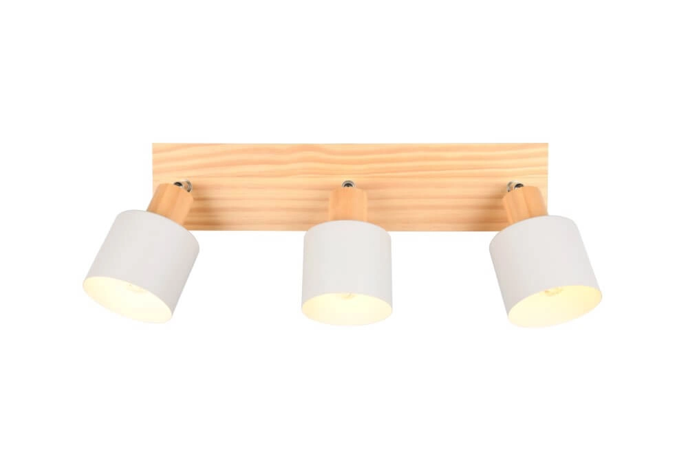 3-light ceiling lamp Shanti with wood look Trio 4017807615739