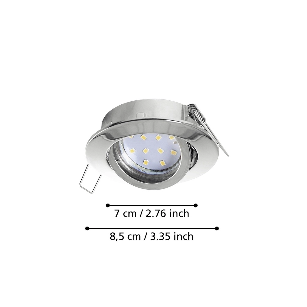 Recessed spotlight Tedo chrome Eglo 9002759953614