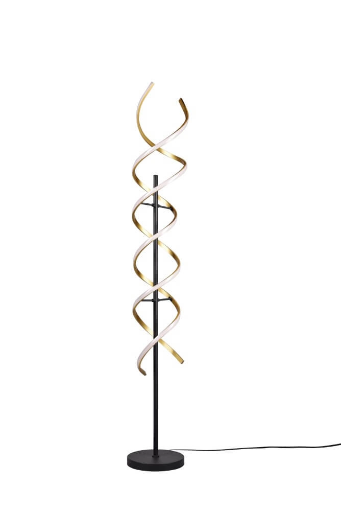 Designer floor lamp Sequence black with gold Trio 4017807541731