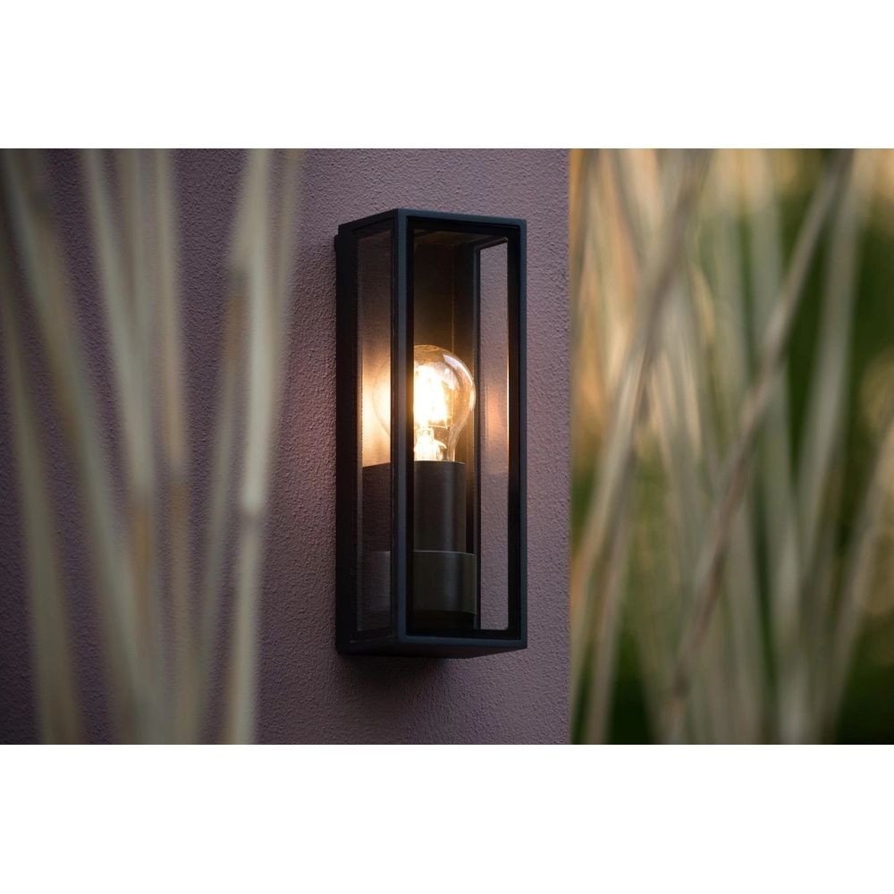 Design wall lamp Dukan IP65 black single Lucide 5411212151872