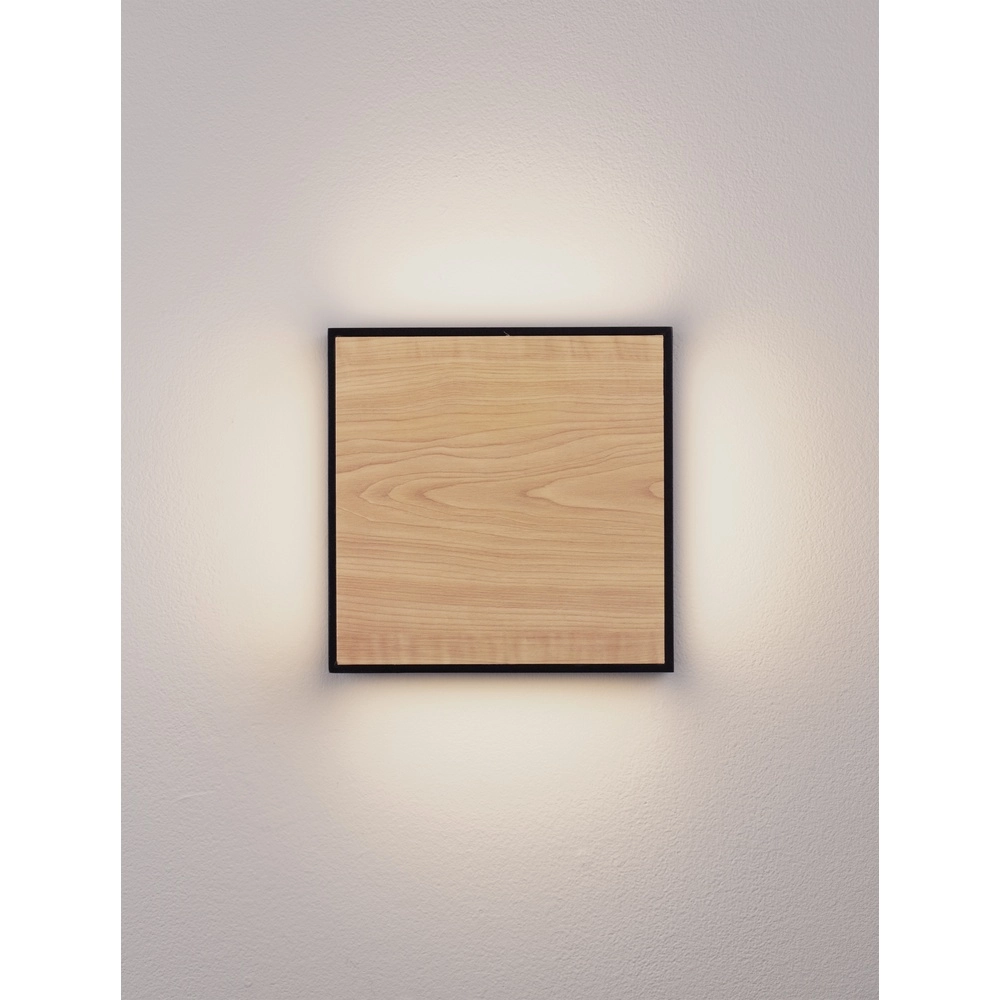 Square wall lamp Astral anthracite with wood Lyora 5212017449924