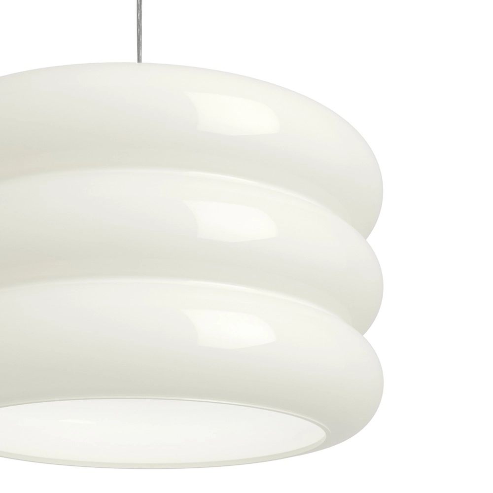 Design pendant lamp Tortora chrome with white Ø 30cm
