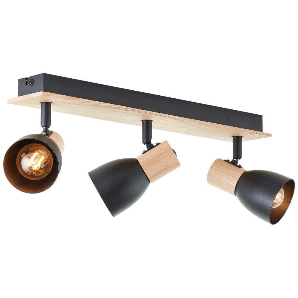 Ceiling light Daintree 3-light black Brilliant 4004353408748