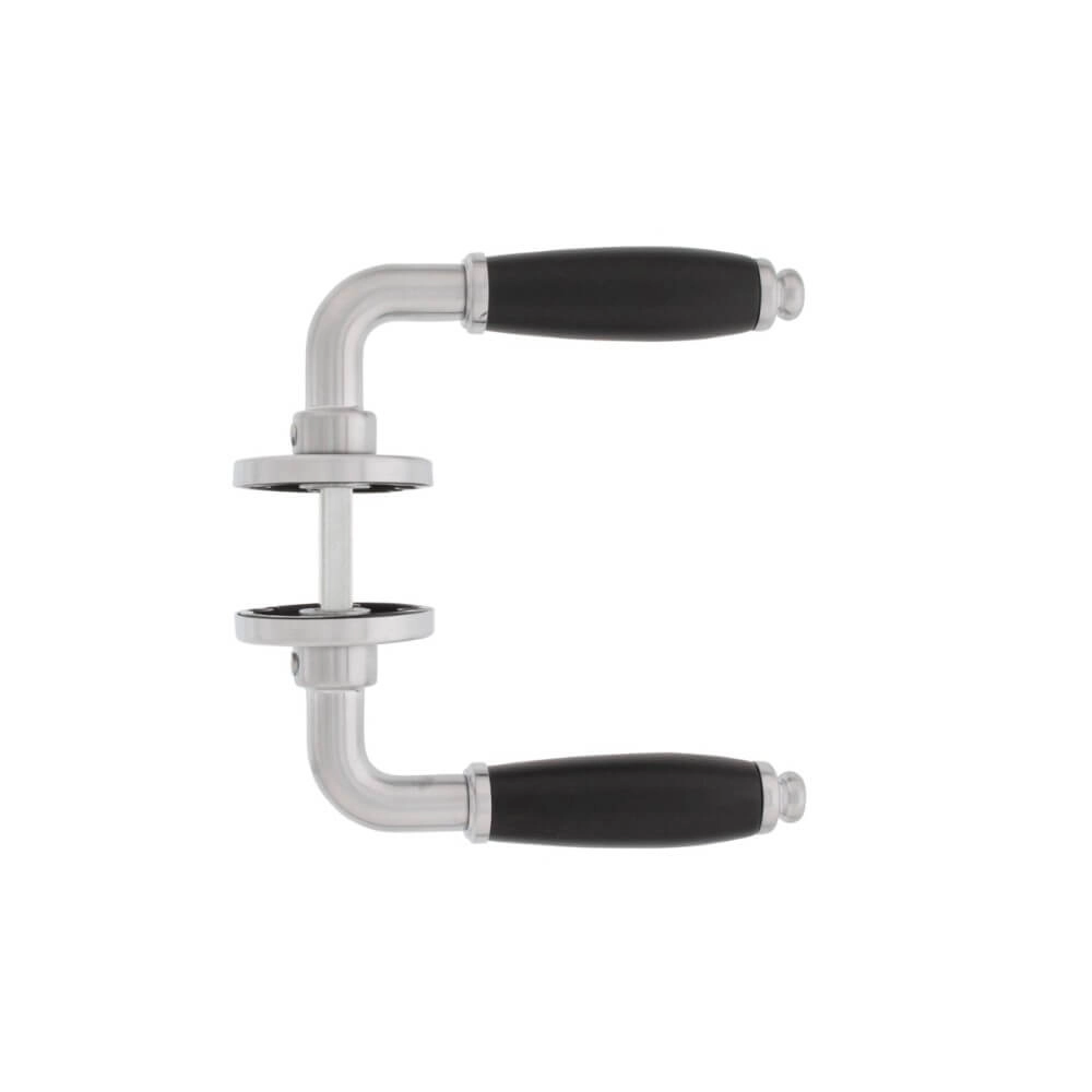 Door handle Courgette on rosette matt chrome Intersteel 8714186489215