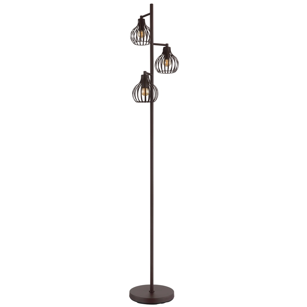 3-light floor lamp Mateo rust brown Globo 9007371569236
