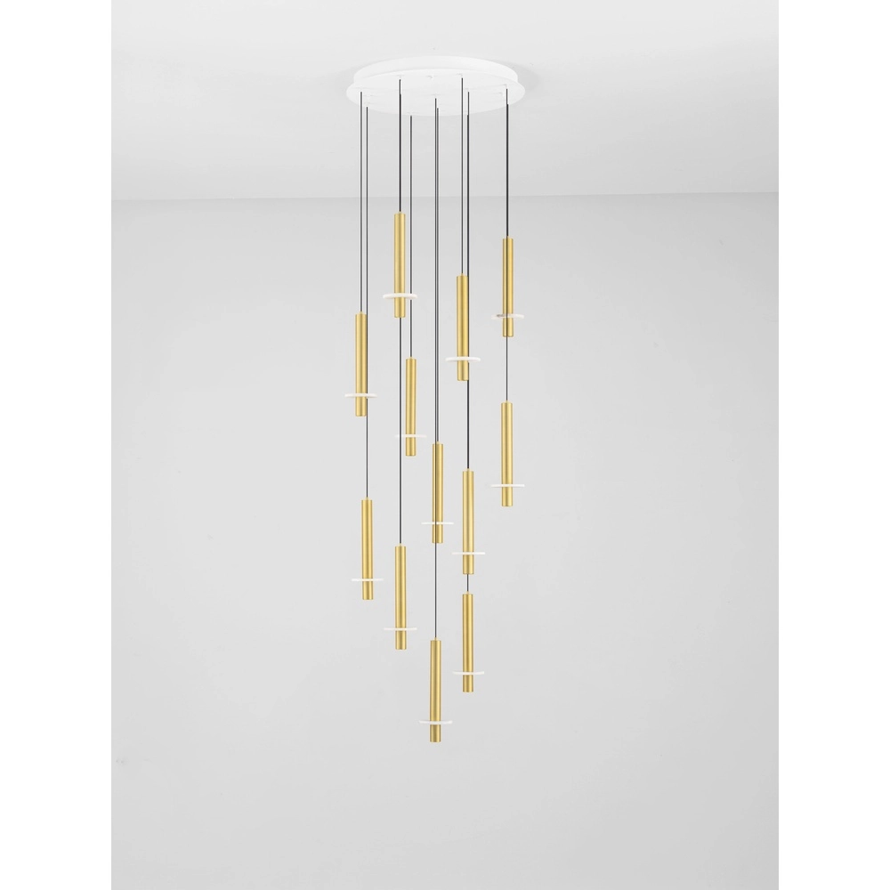 Design pendant lamp Noemi gold with white Ø 62cm Lyora 5212063503328