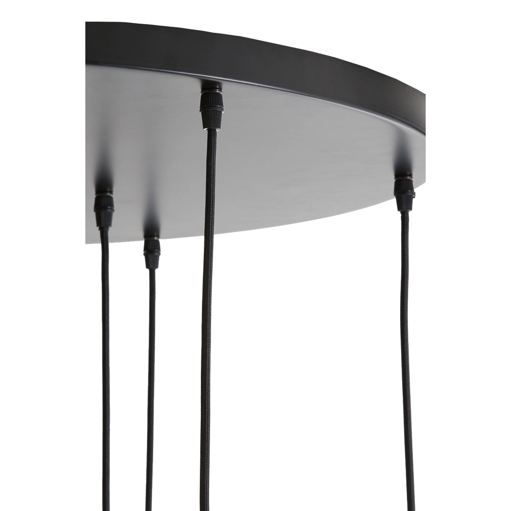 Vide pendant lamp Lekar 9x E27 - brass with smoke glass Light & Living 8717807604592