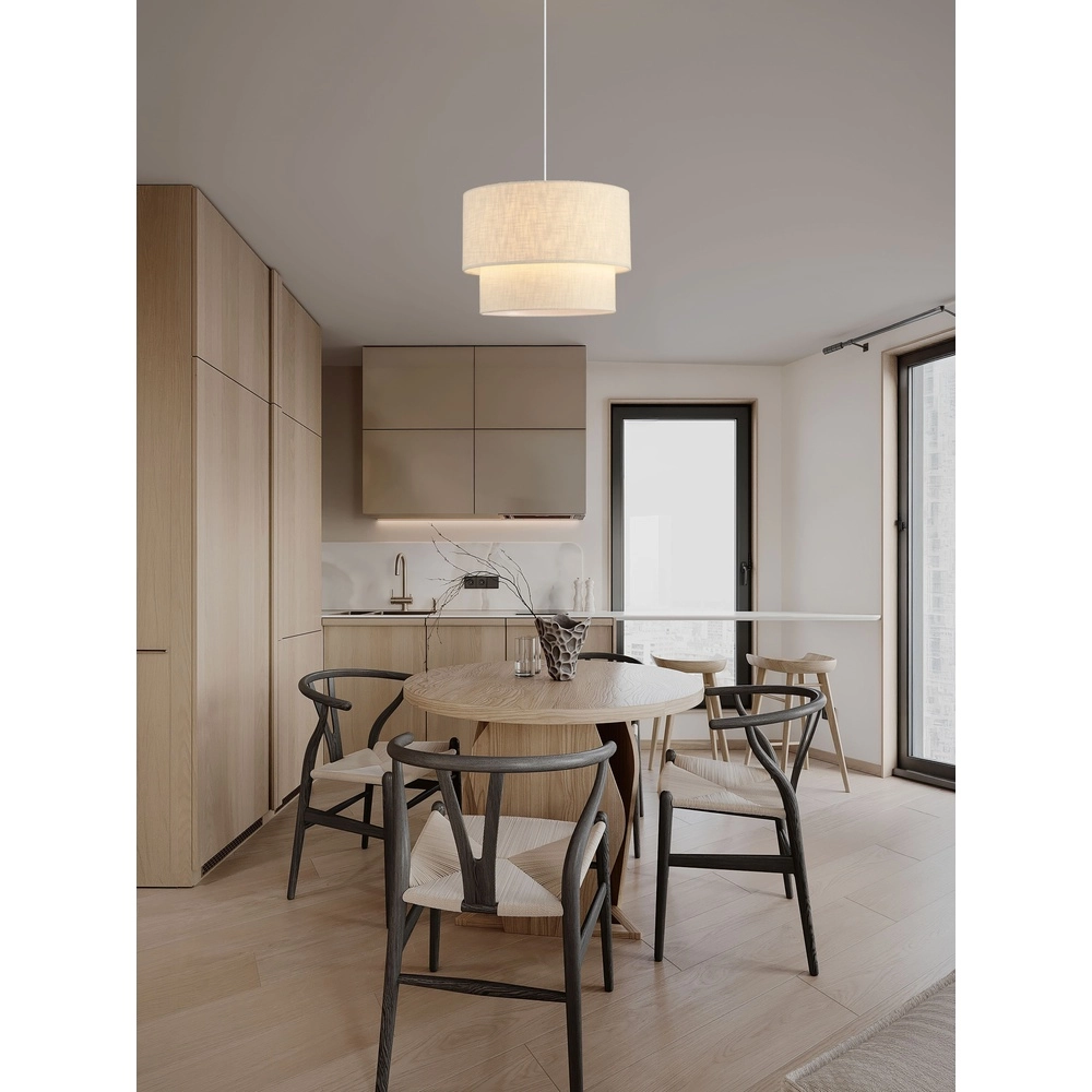 Linen pendant lamp Karen Ø 50cm Lyora 5212017493965