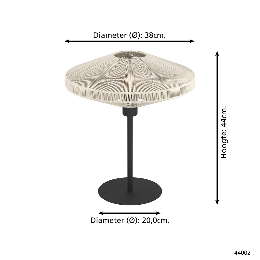 Rope Table Lamp Midsumer Ø 20cm Eglo 9002759440022