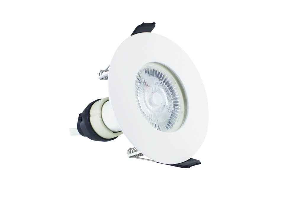White recessed spotlight EvoFire GU10 - round