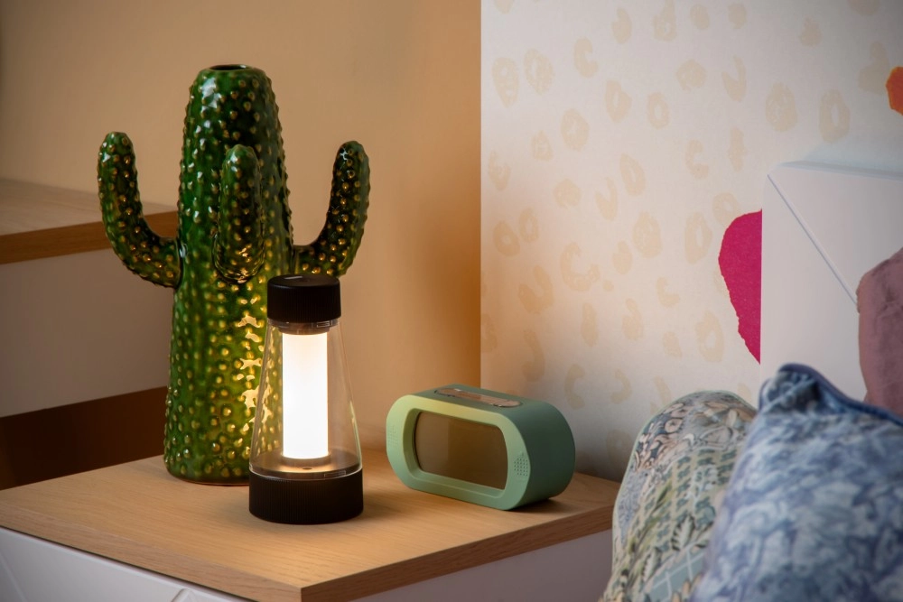 Rechargeable table lamp Lorali Black Lucide 5411212452719