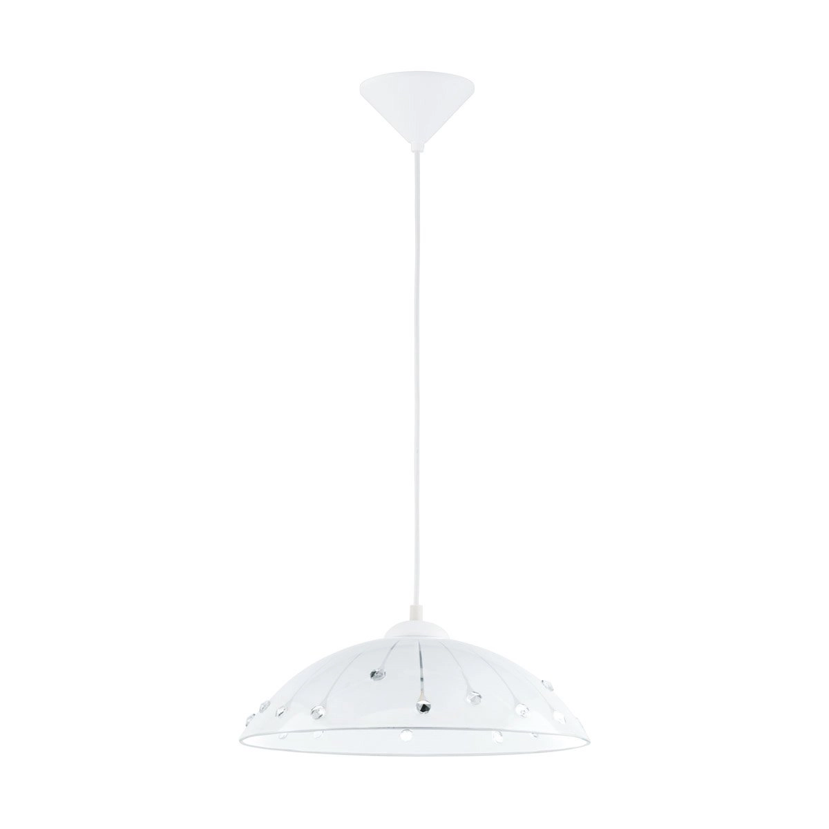 Pendant lamp Vetro white with crystals Eglo 9002759960735