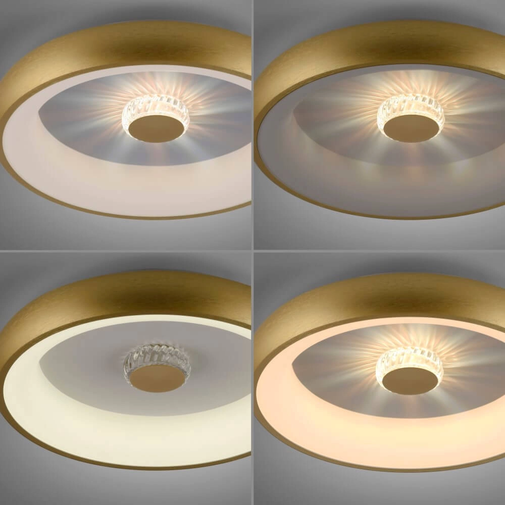 Round ceiling lamp Vertigo brass Ø 46.5cm Just Light 4043689994716