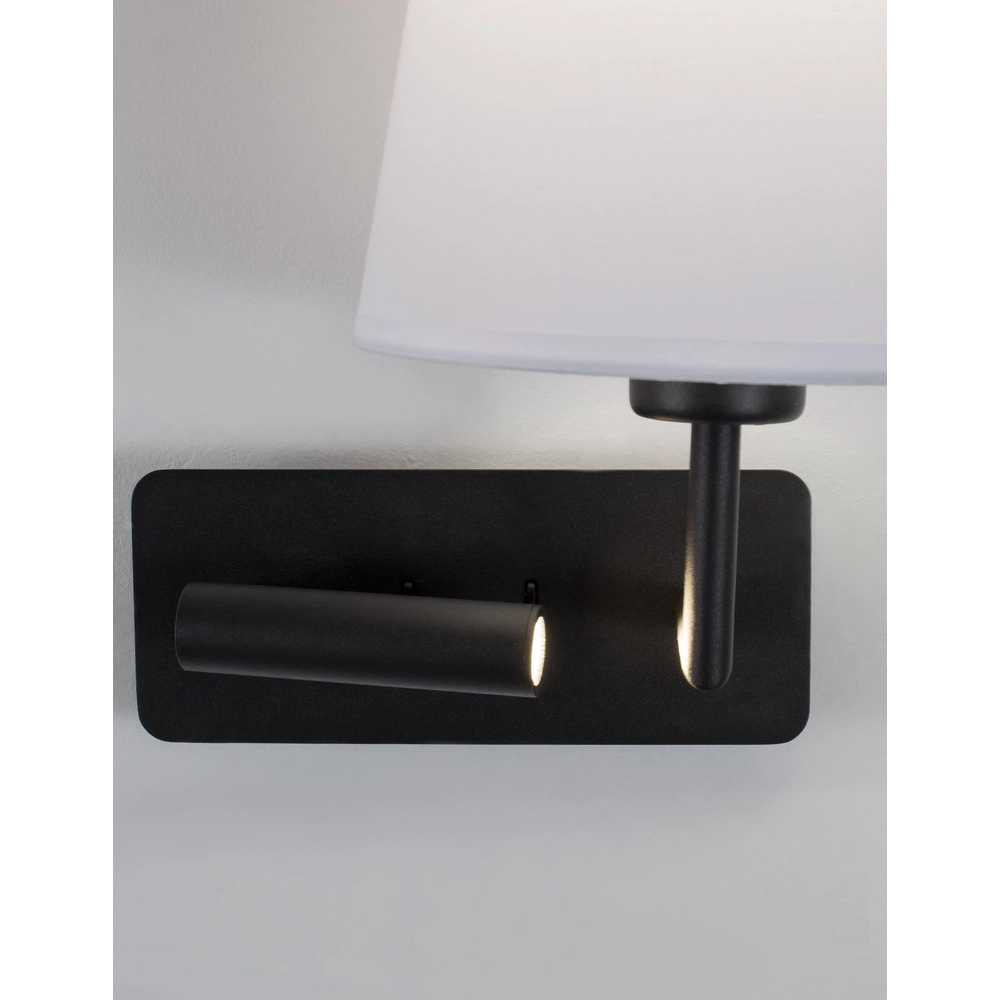 Wall lamp Savona black with white hood Lyora 5212017430175