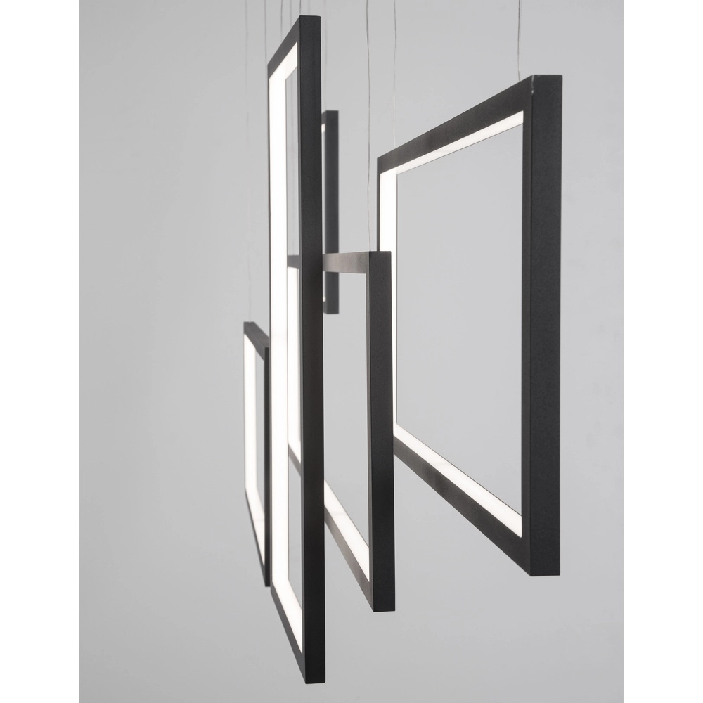 Pendant lamp Cornice Black design Lyora 5212017424716