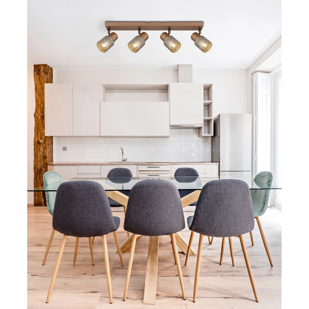 Ceiling lamp Satella 4-light coffee brown Globo 9007371465576