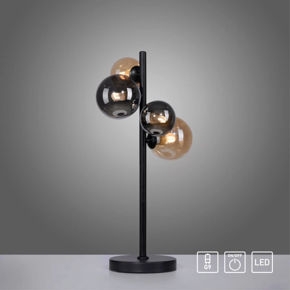Black table lamp Popsicle design Paul Neuhaus 4012248375525