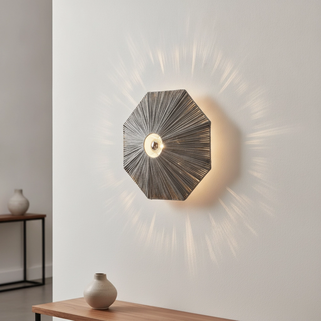 Wall lamp Elvio grey Ø 45cm