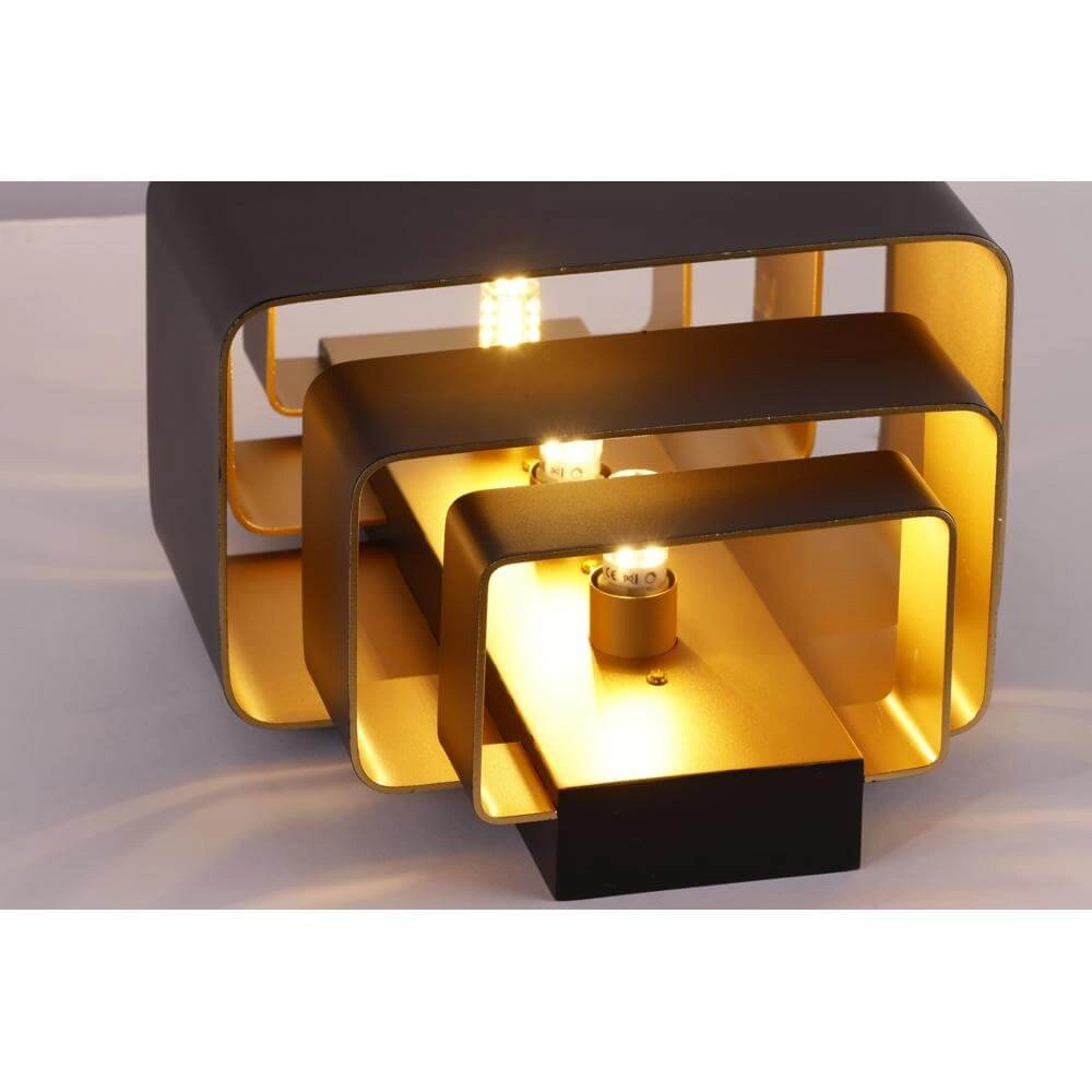 Design wall lamp Layers Black with gold inside Artdelight 8720701101500
