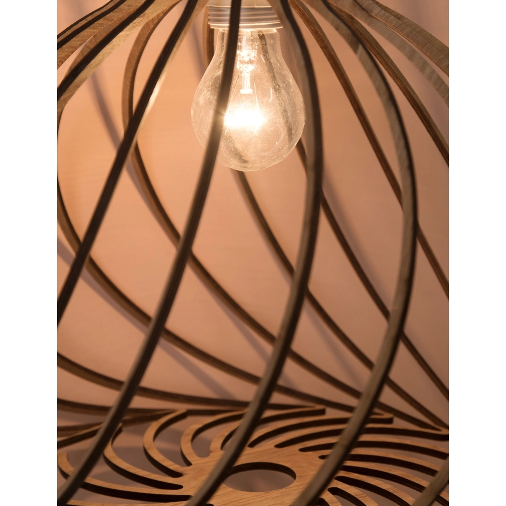Wooden pendant lamp Adana Ø 35cm Lyora 5212017424952