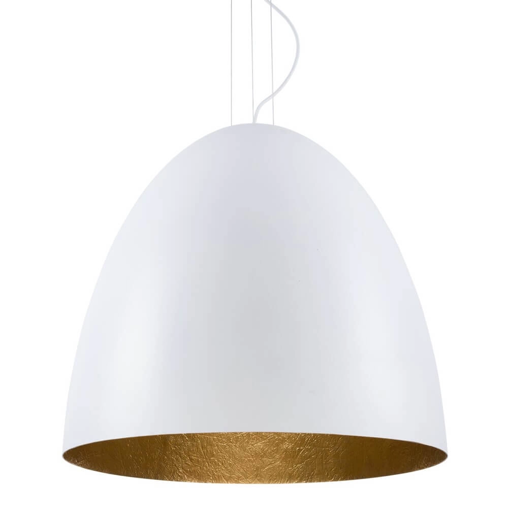 White hanging lamp Egg XL Ø 75cm