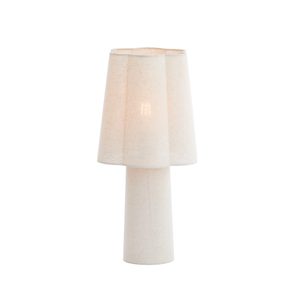Table lamp Musaby Organic shape - white linen Light & Living 8717807784232