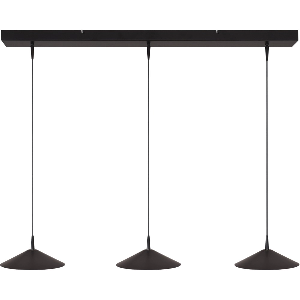 3-light pendant lamp Ceppo black Ø 22cm