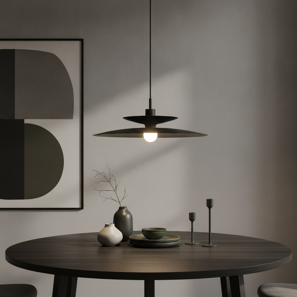Pendant lamp Linares umbrella black Ø 50cm